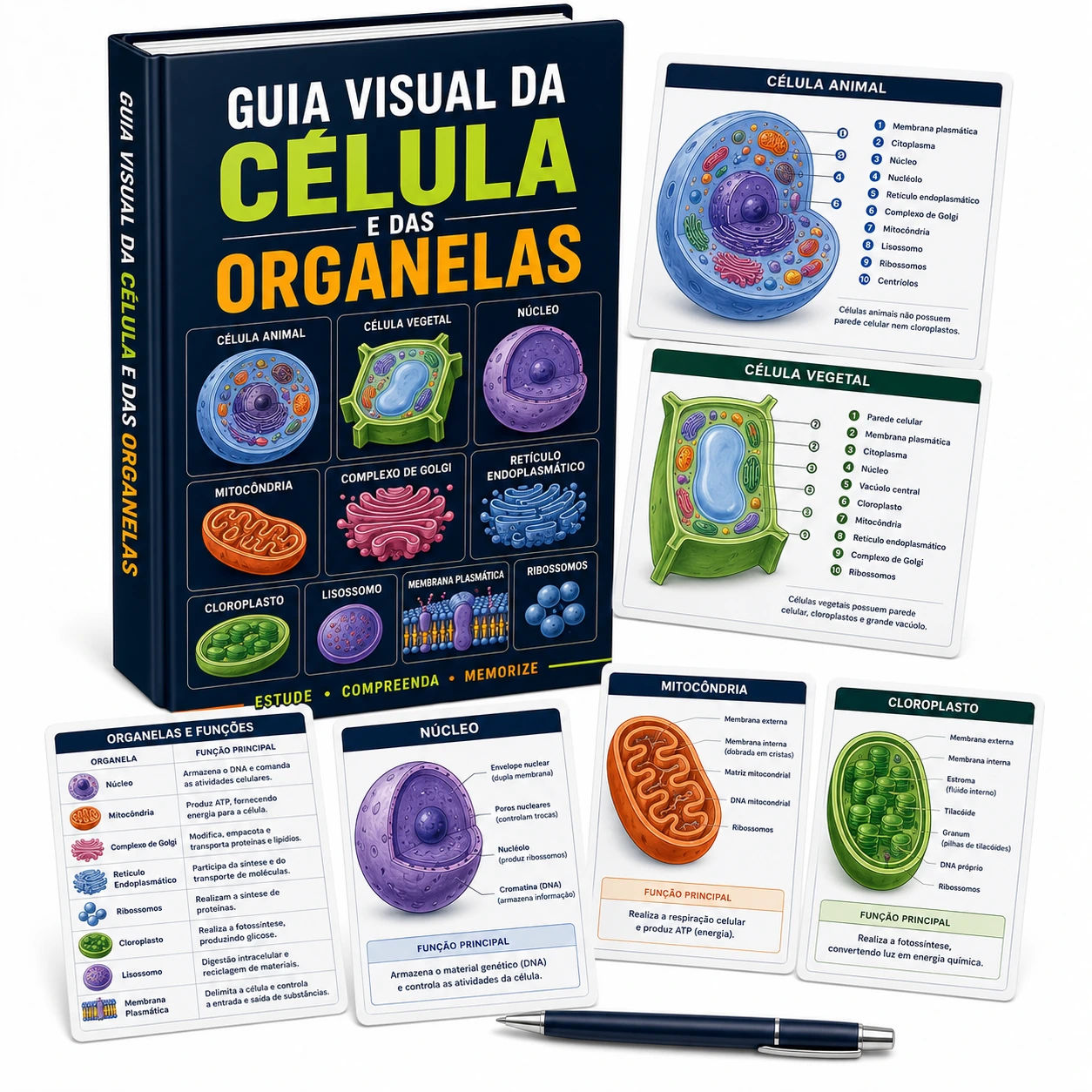Guia Visual da Célula e das Organelas