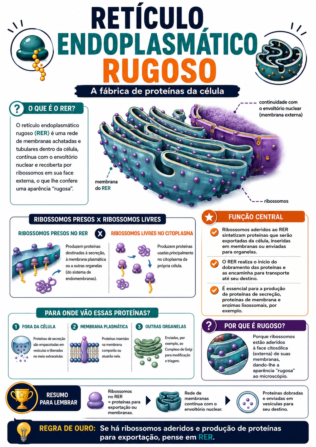 Página visual de Citologia: Retículo Endoplasmático Rugoso
